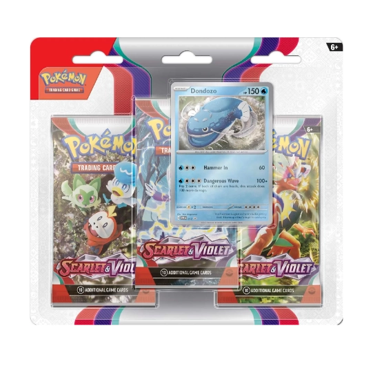 Scarlet & Violet Base Set: 3 Pack Blister Dondozo
