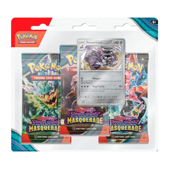 Scarlet & Violet Twilight Masquerade: 3 Pack Blister Revavroom