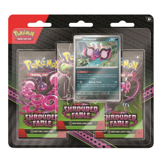 Scarlet & Violet Shrouded Fable 3 Booster Packs Pecharunt