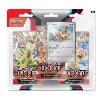 Scarlet & Violet-Obsidian Flames 3 Booster Packs  Eevee