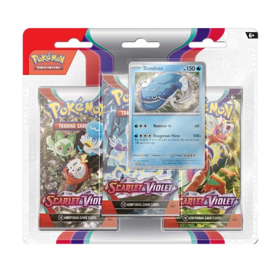 Scarlet & Violet Base Set: 3 Pack Blister Dondozo