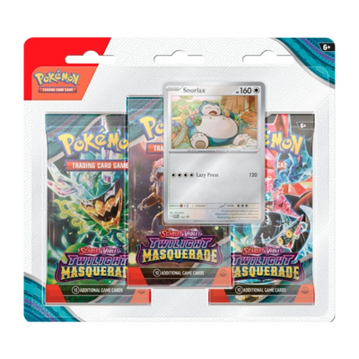 Scarlet & Violet Twilight Masquerade: 3 Pack Blister Snorlax
