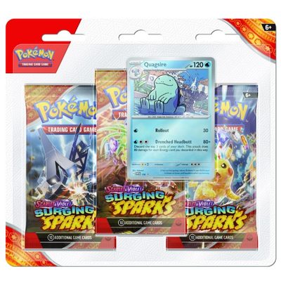 Scarlet & Violet Surging Sparks: 3 Pack Blister Quagsire