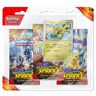 Scarlet & Violet Surging Sparks: 3 Pack Blister Zapdos
