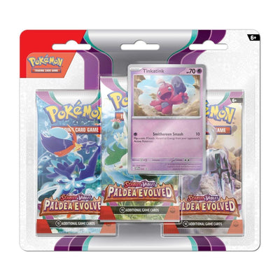 Scarlet & Violet Paldea Evolved 3 Booster Packs & Tinkatink